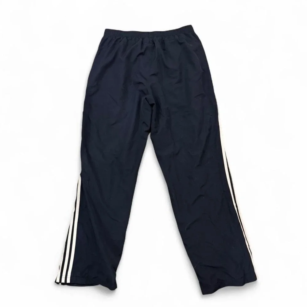 Adidas Vtg Clima365 Mens Track Pants Navy Blue 3 Stripe Mesh Lined AZF001 Size L